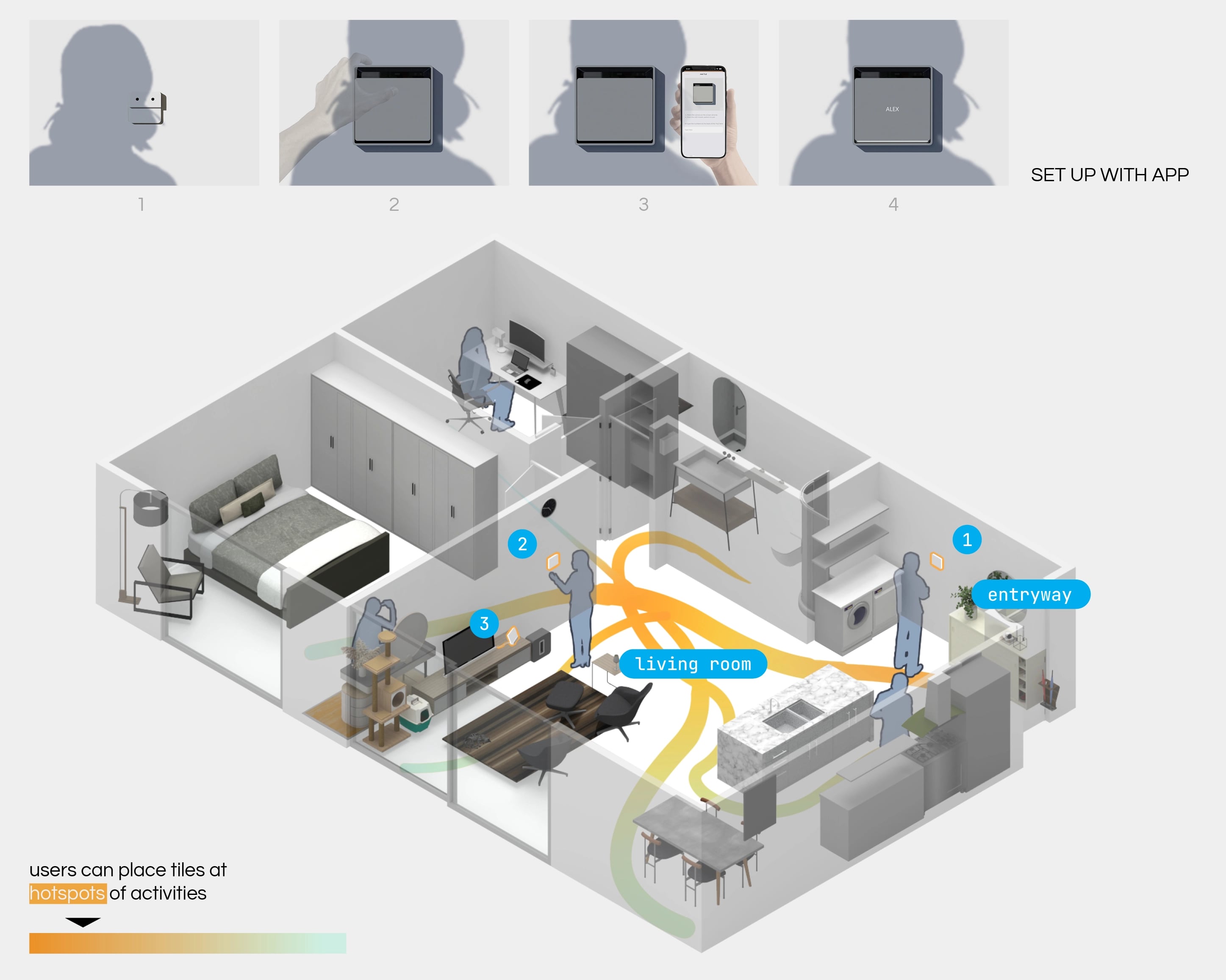 Smart Palm-Sized Tile Display